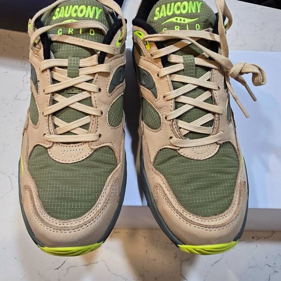 Saucony Grid Shadow 2 Avocado Beige Size 10.5 S70846-2 Hiking Trail Runner NEW - Picture 3 of 12